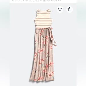 Striped Floral Maxi Dress